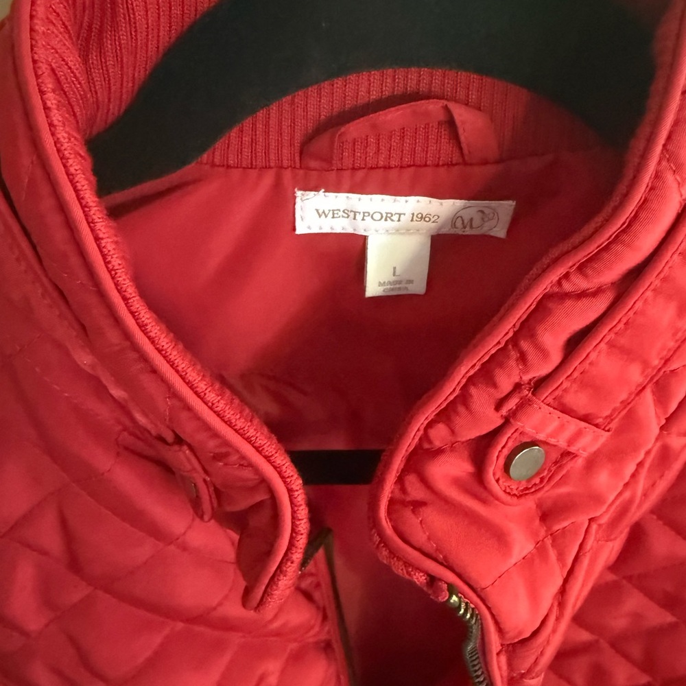 Westport Cherry Red Quilted Vest - Picture 2 of 4